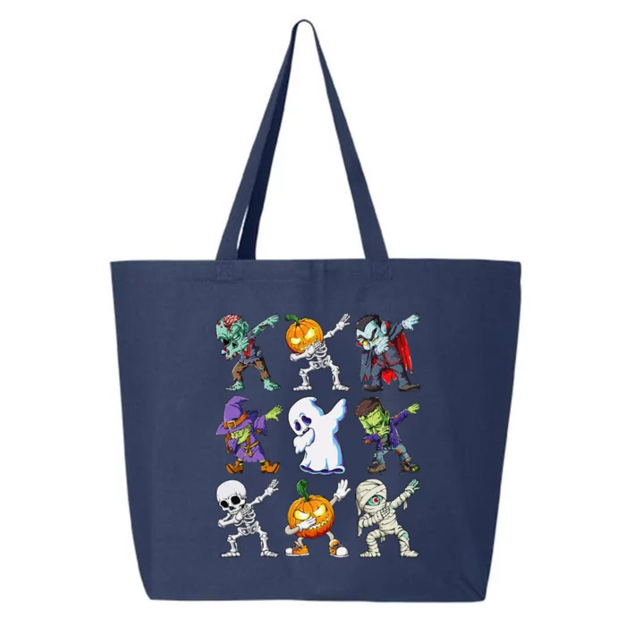 Dabbing Halloween Skeleton Zombie Scary Pumpkin Mummy 25L Jumbo Tote