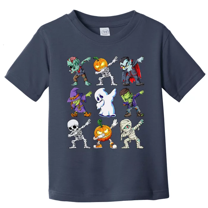 Dabbing Halloween Skeleton Zombie Scary Pumpkin Mummy Toddler T-Shirt