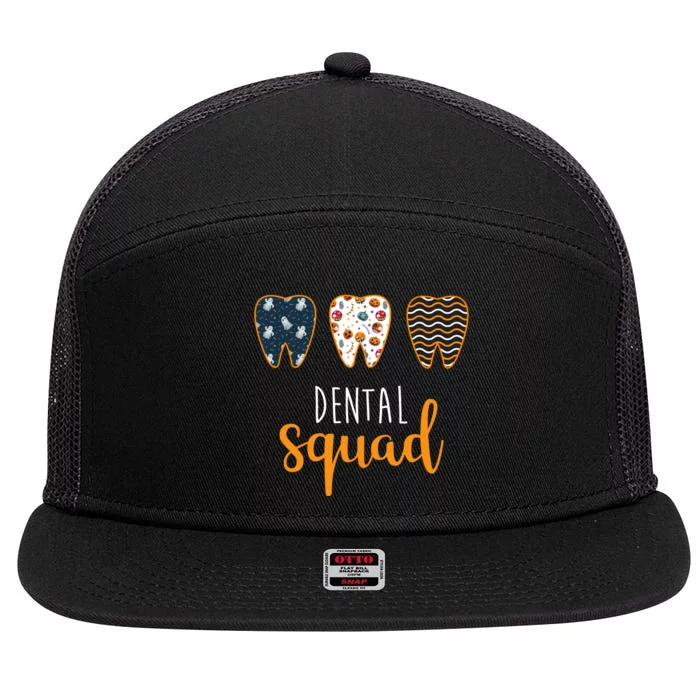 Dental Halloween Squad 7 Panel Mesh Trucker Snapback Hat