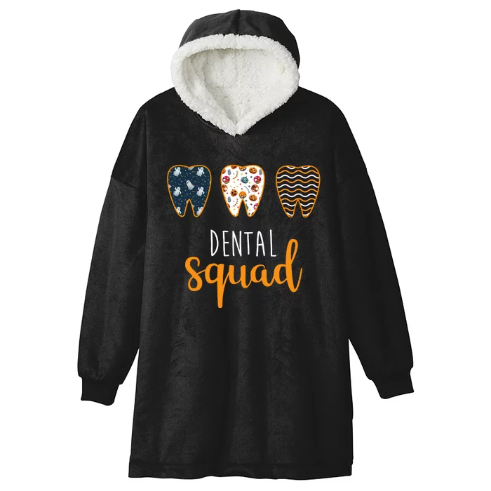 Dental Halloween Squad Hooded Wearable Blanket