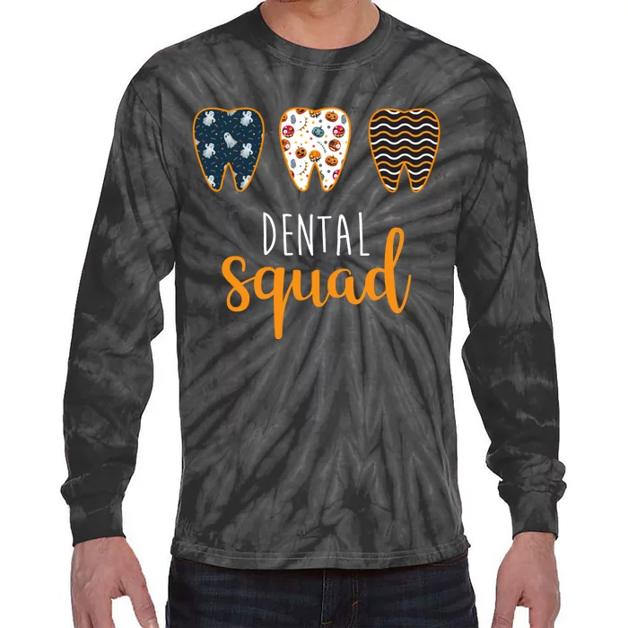 Dental Halloween Squad Tie-Dye Long Sleeve Shirt