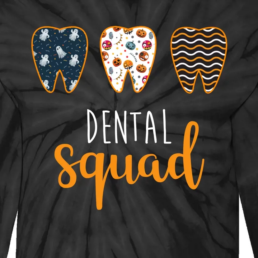 Dental Halloween Squad Tie-Dye Long Sleeve Shirt