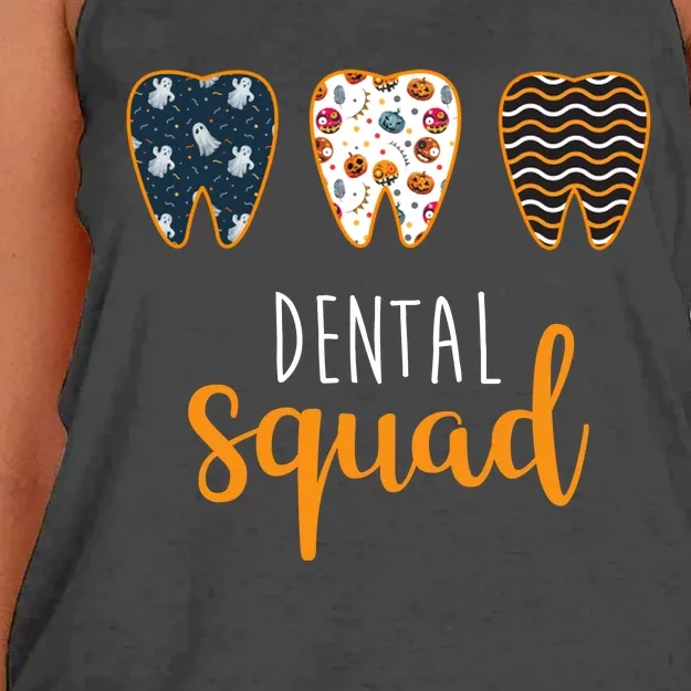 Dental Halloween Squad Women's Knotted Racerback Tank