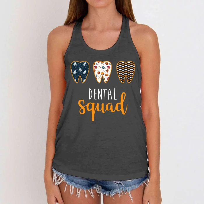 Dental Halloween Squad Women's Knotted Racerback Tank