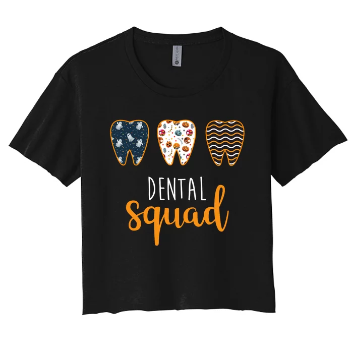 Dental Halloween Squad Women's Crop Top Tee