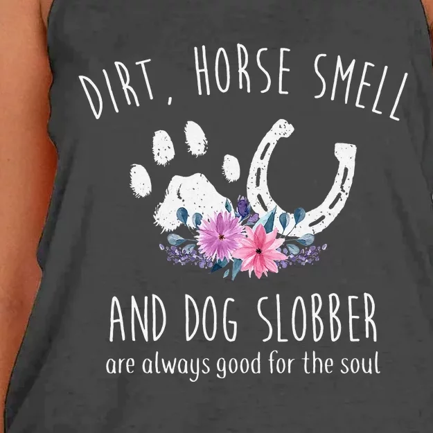 Dirt Horse Smell And Dog Slobber Women's Knotted Racerback Tank