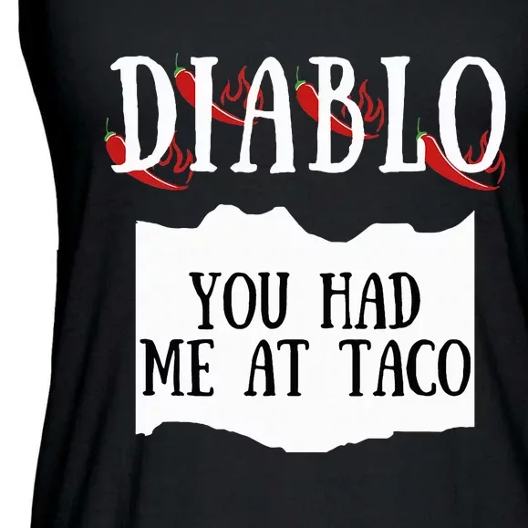 Diablo Hot Sauce Packet Group Costume Ladies Essential Flowy Tank