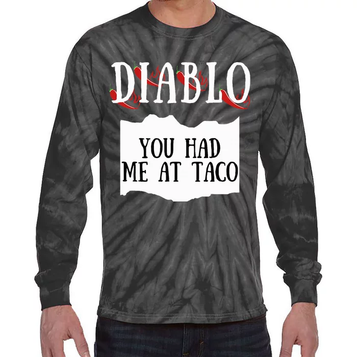 Diablo Hot Sauce Packet Group Costume Tie-Dye Long Sleeve Shirt