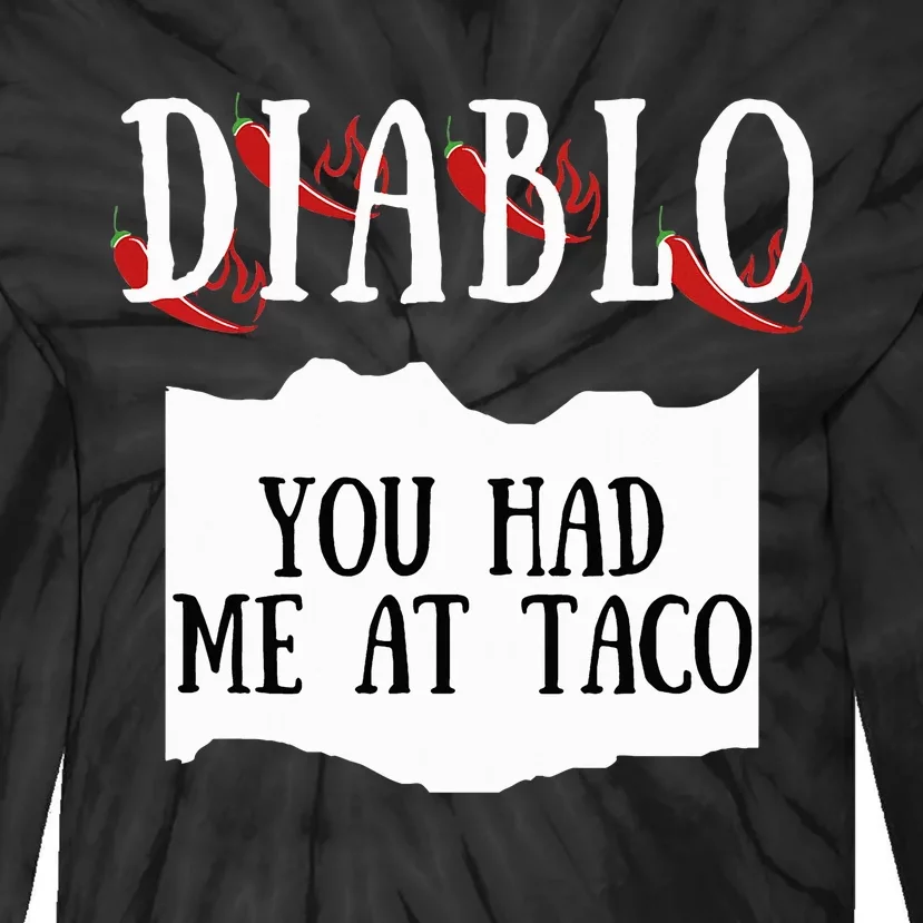 Diablo Hot Sauce Packet Group Costume Tie-Dye Long Sleeve Shirt