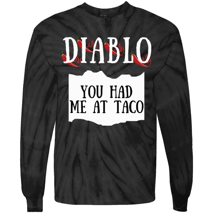 Diablo Hot Sauce Packet Group Costume Tie-Dye Long Sleeve Shirt