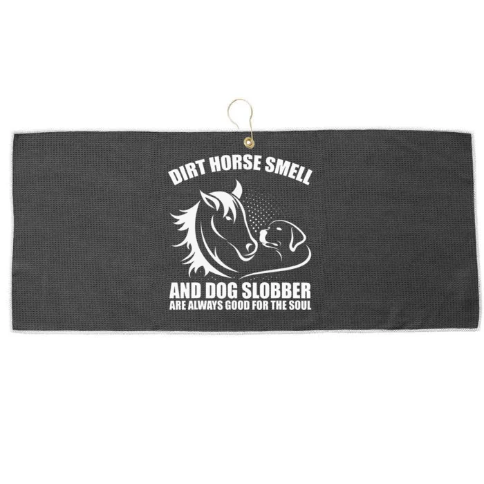 Dirt Horse Smell And Dog Slobber Horse Lover Large Microfiber Waffle Golf Towel