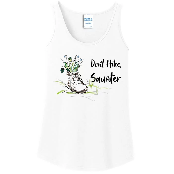 Don't Hike Saunter Inspired By Scottish Gift American Naturalist Gift Ladies Essential Tank