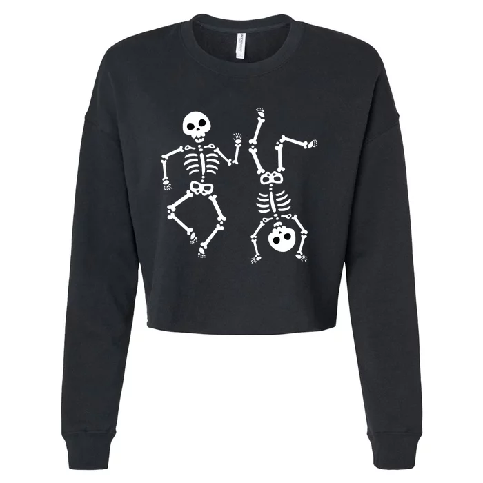 Dance Halloween Skeleton Dancing Gift Cropped Pullover Crew