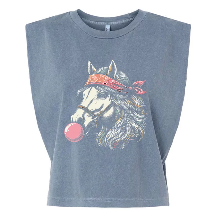 Derby Horse Silks And Hats Jockey Horse Racing Garment-Dyed Women's Muscle Tee