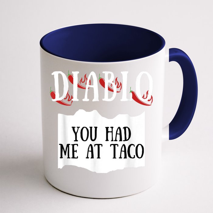 Diablo Hot Sauce Packet Group Costume Front & Back Coffee Mug