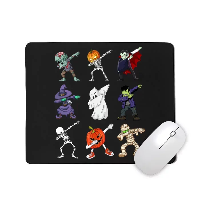 Dabbing Halloween Skeleton Zombie Scary Pumpkin Mummy Mousepad