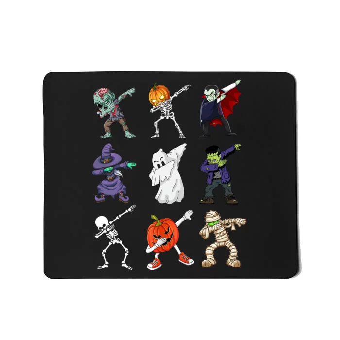 Dabbing Halloween Skeleton Zombie Scary Pumpkin Mummy Mousepad