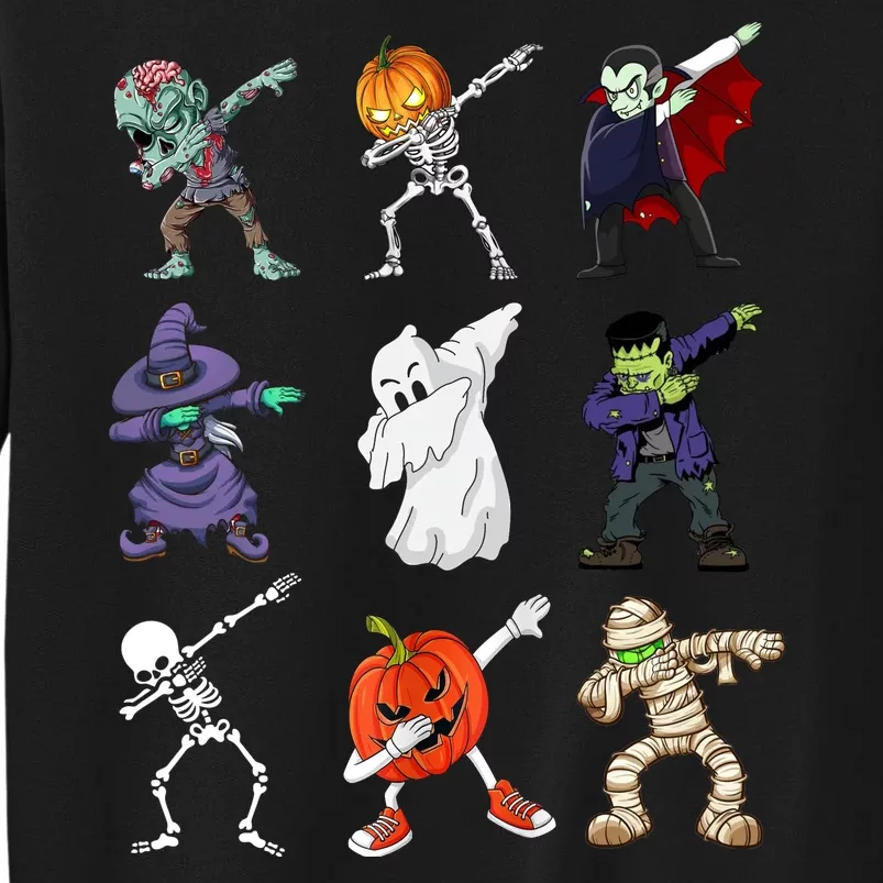 Dabbing Halloween Skeleton Zombie Scary Pumpkin Mummy Tall Sweatshirt