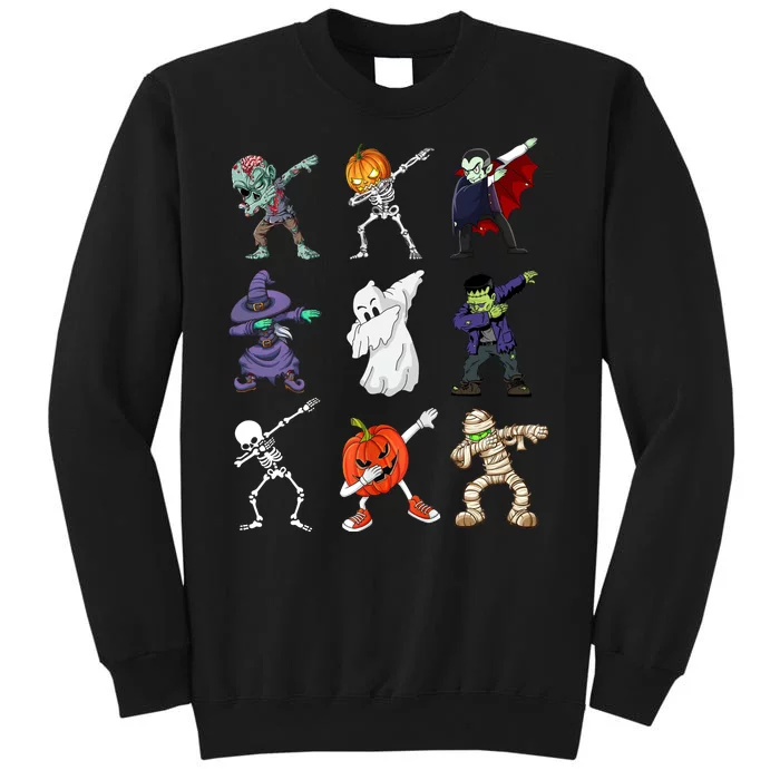 Dabbing Halloween Skeleton Zombie Scary Pumpkin Mummy Tall Sweatshirt