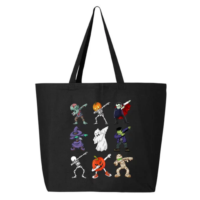 Dabbing Halloween Skeleton Zombie Scary Pumpkin Mummy 25L Jumbo Tote