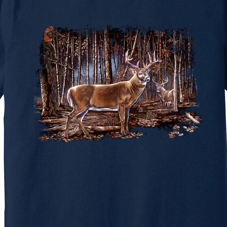 Deer Hunting Scene Premium T-Shirt