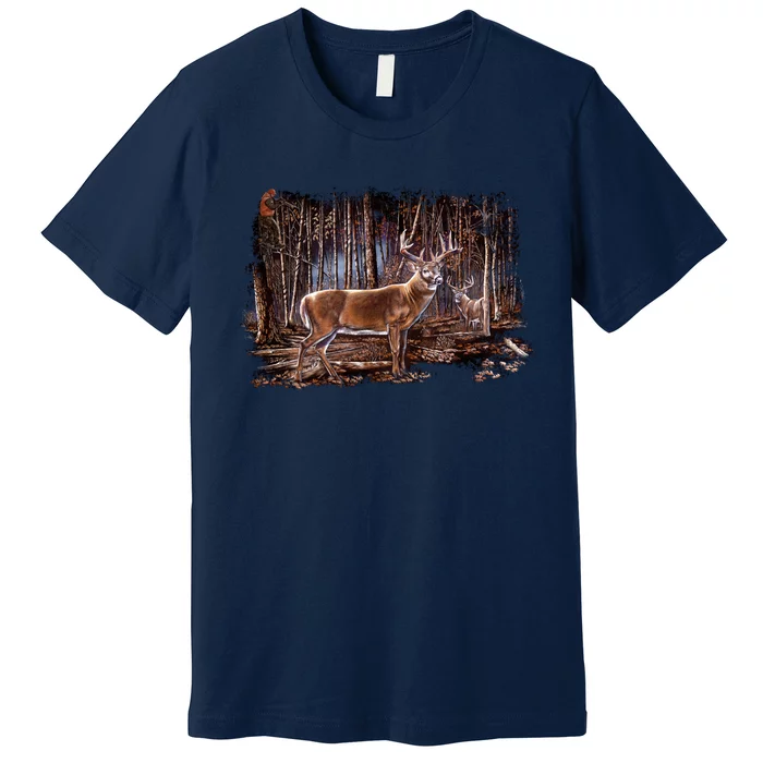 Deer Hunting Scene Premium T-Shirt