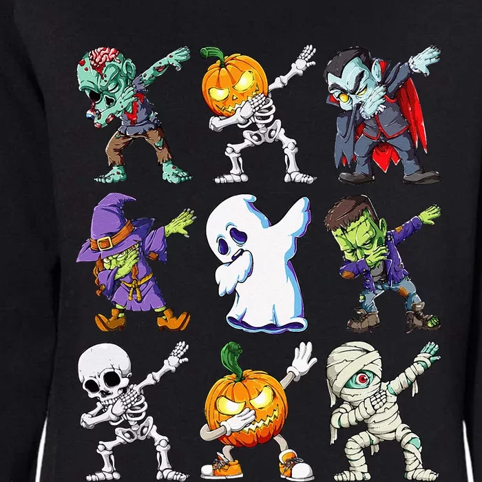 Dabbing Halloween Skeleton Zombie Scary Pumpkin Mummy Womens California Wash Sweatshirt