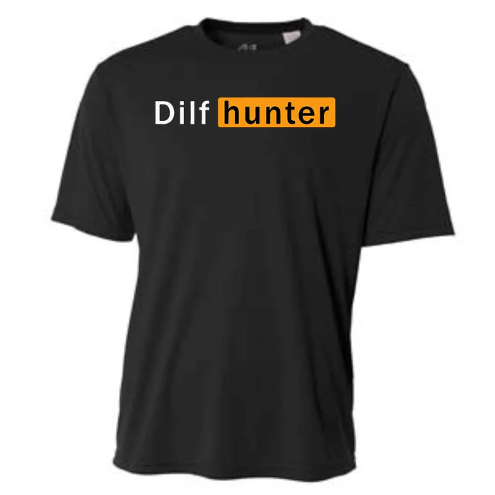 Dilf Hunter Single Mom Adult Joke Cooling Performance Crew T-Shirt