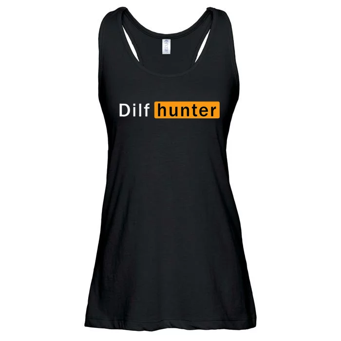 Dilf Hunter Single Mom Adult Joke Ladies Essential Flowy Tank