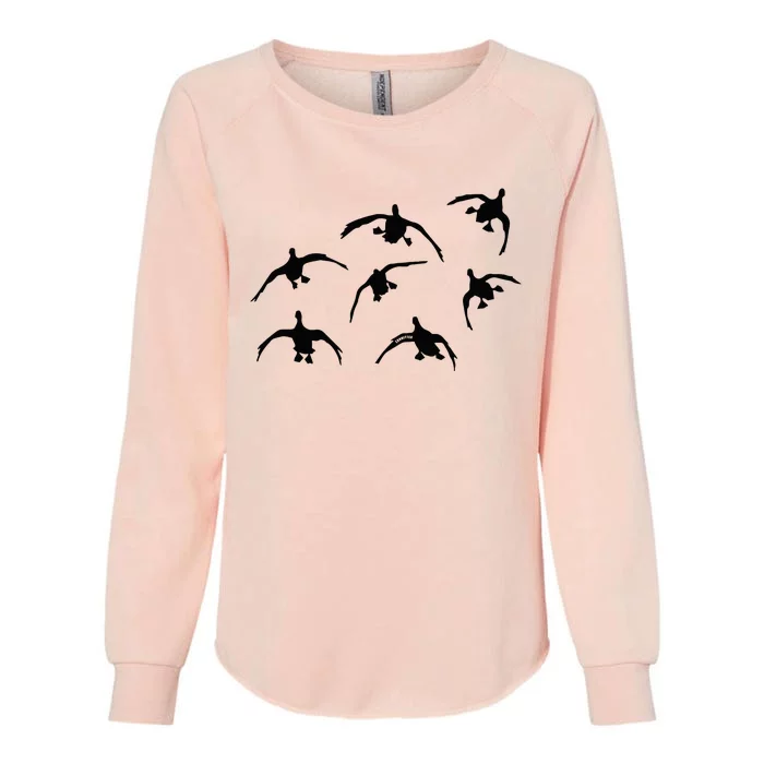 Duck Hunting Seven Drakes By Committed Waterfowl Womens California Wash Sweatshirt