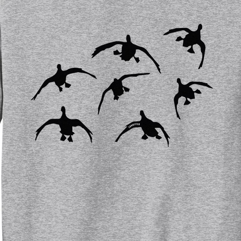 Duck Hunting Seven Drakes By Committed Waterfowl Tall Sweatshirt