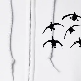 Duck Hunting Seven Drakes By Committed Waterfowl Full Zip Hoodie