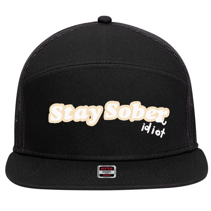 D’Aydrian Harding Stay Sober You Idiot 7 Panel Mesh Trucker Snapback Hat