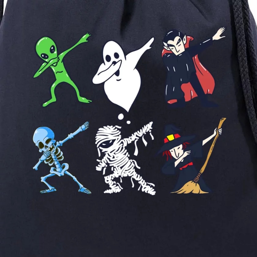 Dabbing Halloween Skeleton Vampire Scary Witch Mummy Great Gift Drawstring Bag