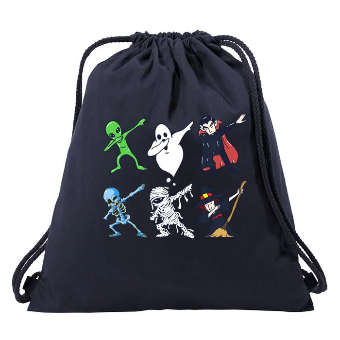 Dabbing Halloween Skeleton Vampire Scary Witch Mummy Great Gift Drawstring Bag