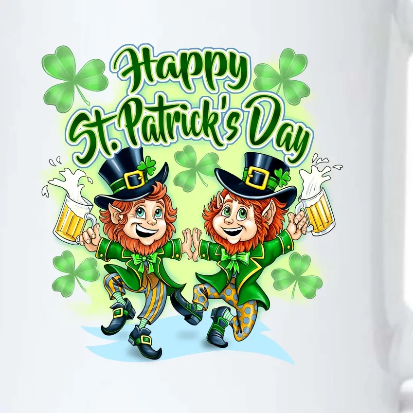 Dancing Happy St. Patrick's Day Leprechauns Black Color Changing Mug