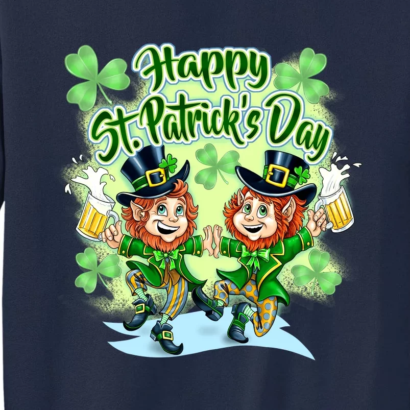 Dancing Happy St. Patrick's Day Leprechauns Tall Sweatshirt