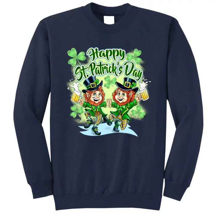 Dancing Happy St. Patrick's Day Leprechauns Tall Sweatshirt