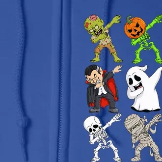 Dabbing Halloween Skeleton Zombie Scary Pumpkin Vampire Full Zip Hoodie