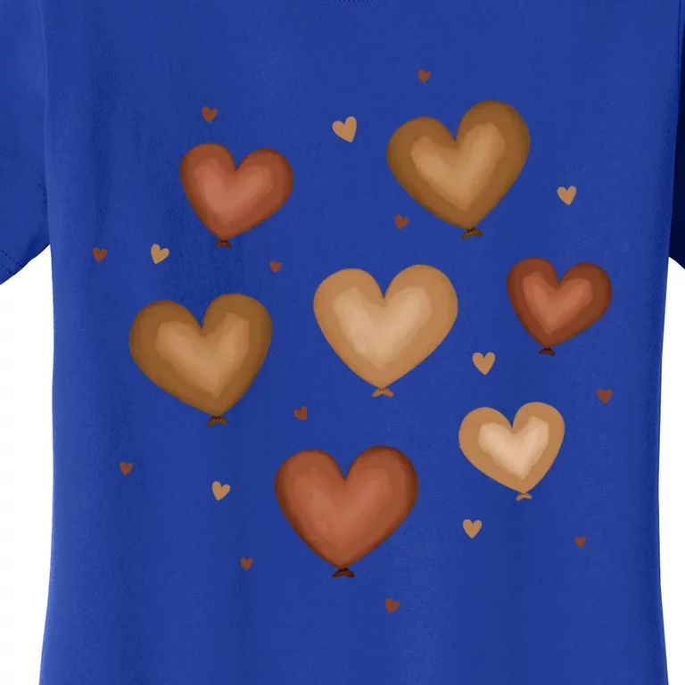 Diversity Heart Skin Tones Black Pride Melanin Kindness Cute Gift Women's T-Shirt