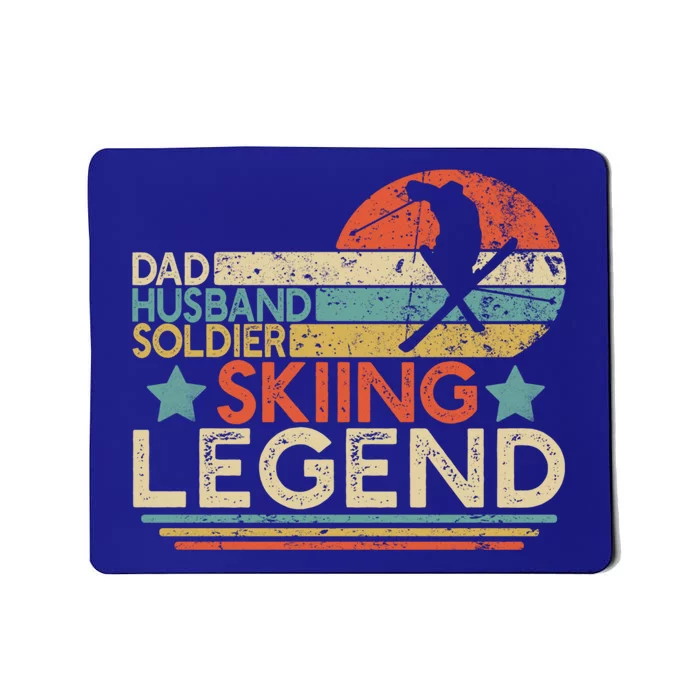 Dad Husband Soldier Skiing Legend Military Ski Lover And Skier Gift Mousepad