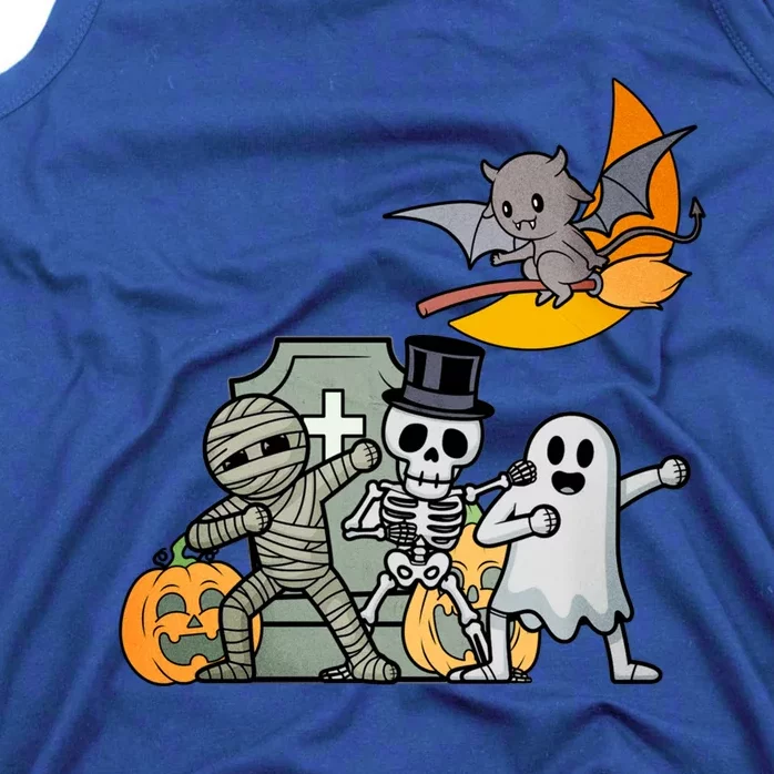 Dabbing Halloween Skeleton Zombie Scary Pumpkin Mummy Gift Tank Top