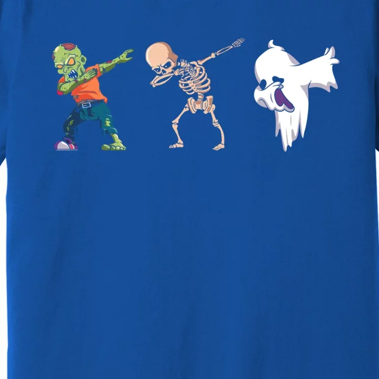 Dabbing Halloween Skeleton Zombie Scary Pumpkin Mummy Gift Premium T-Shirt