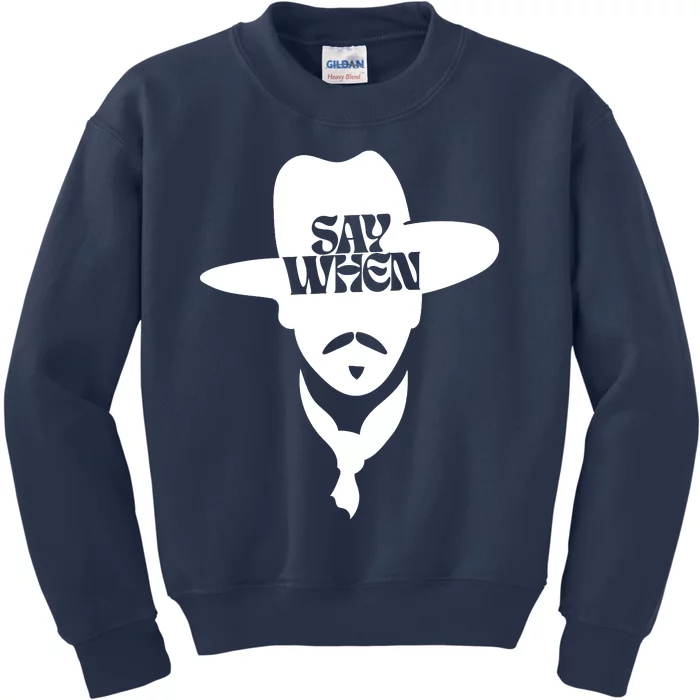 Doc Holliday Say When Kids Sweatshirt