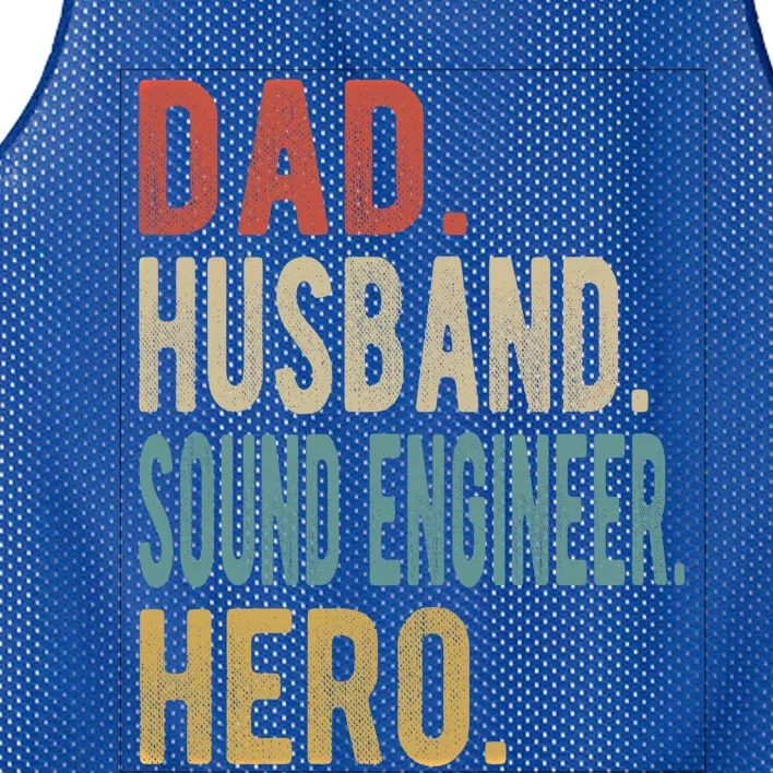 Dad Husband Sound Engineer Hero Great Gift Mesh Reversible Basketball Jersey Tank