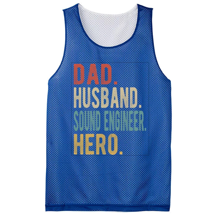 Dad Husband Sound Engineer Hero Great Gift Mesh Reversible Basketball Jersey Tank