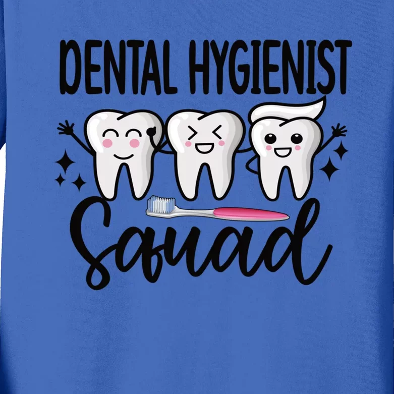 Dental Hygienist Squad Dental Hygiene Crew Cute Gift Kids Long Sleeve Shirt