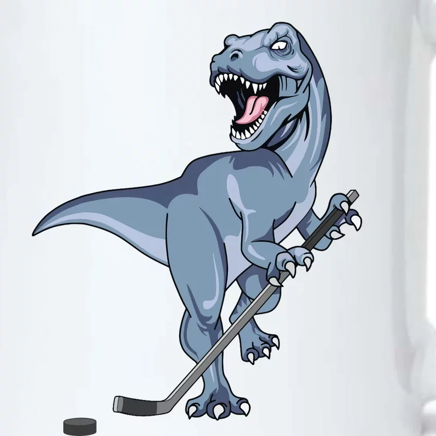 Dinosaur Hockey Stick Puck Goal Goalie Trex Trex Player Black Color Changing Mug