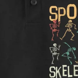 Dabbing Halloween Skeleton Zombie Scary Pumpkin Spooky Dance Dry Zone Grid Performance Polo