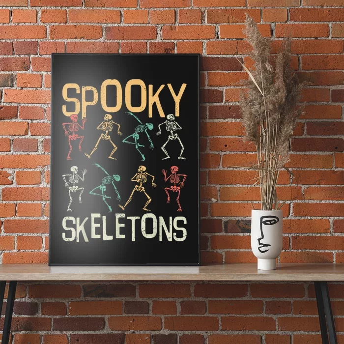 Dabbing Halloween Skeleton Zombie Scary Pumpkin Spooky Dance Poster